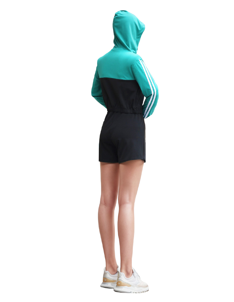 Conjunto falda short y chamarra Bomy de licra para mujer
