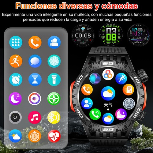 Reloj Inteligente Smartwatch Bluetooth Call Mujer Hombre negro rojo