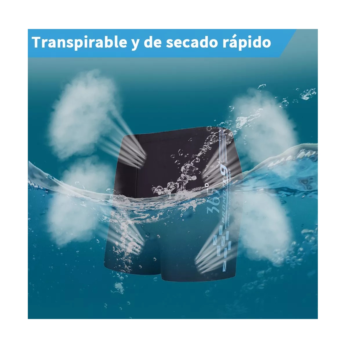 5en1 Kit Natación Hombre Portátil Transpirable Secado Rápido Rojo Talla G