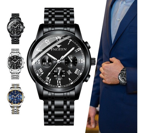 Reloj De Pulsera Keku Ml11-005 De Cuerpo Color Negro