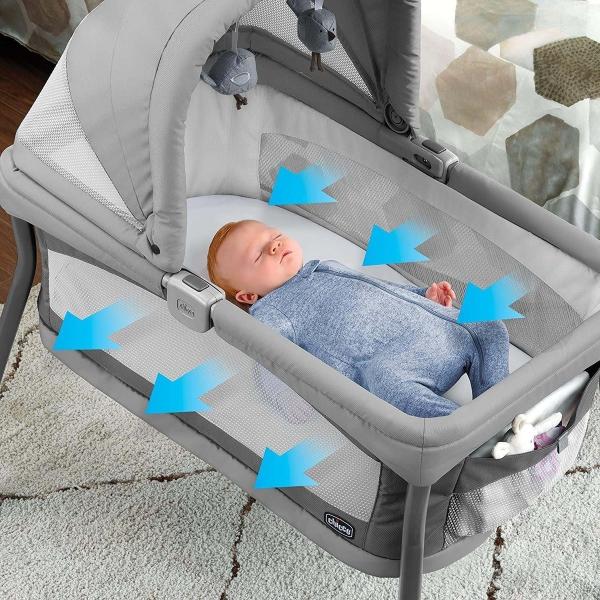 Cuna Moises Chicco Lullago Nest Poetic Ligero Gris