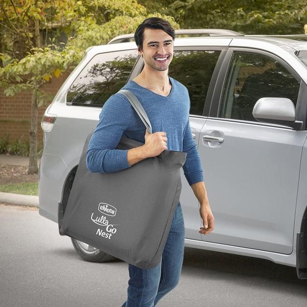 Cuna Moises Chicco Lullago Nest Poetic Ligero Gris