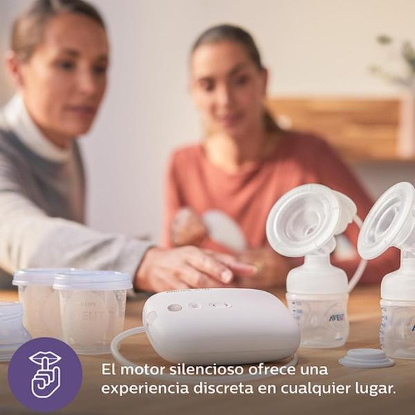 Extractor De Leche Eléctrico Doble Avent Con Biberones 12 Pz