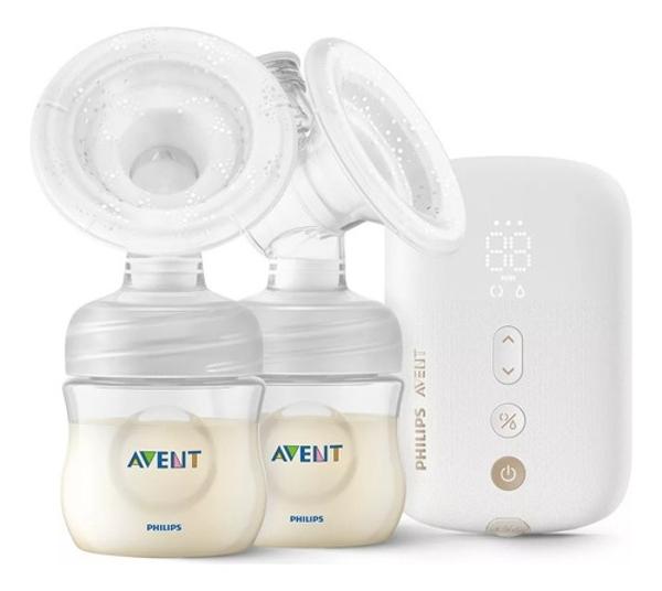 Extractor De Leche Eléctrico Doble Avent Con Biberones 12 Pz