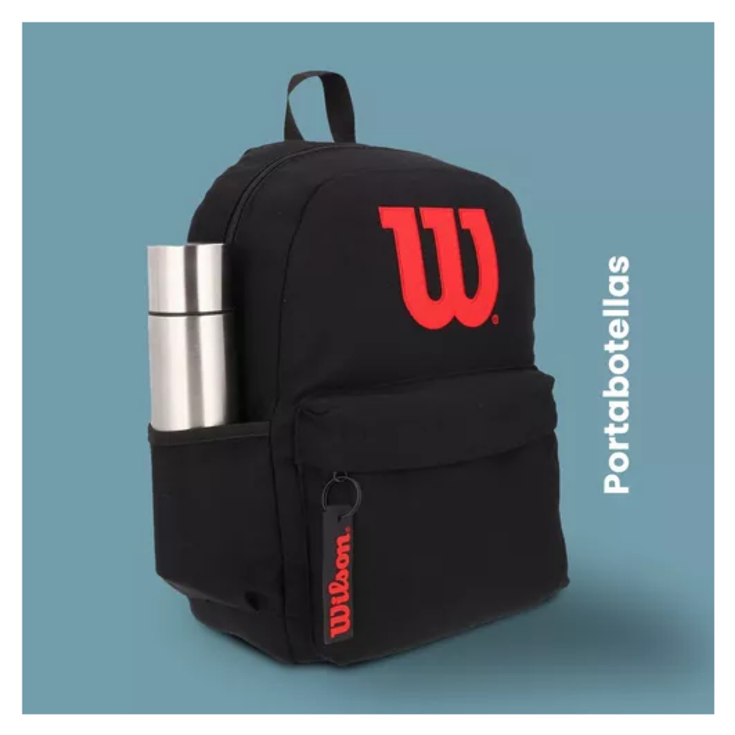 Mochila Negra Wilson Urbana Escolar Original Reforzada