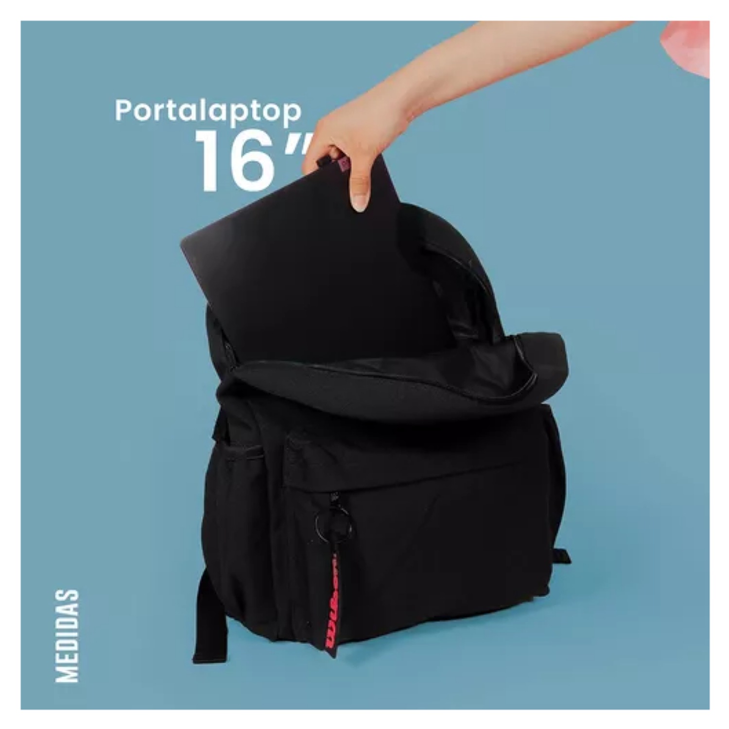 Mochila Negra Wilson Urbana Escolar Original Reforzada