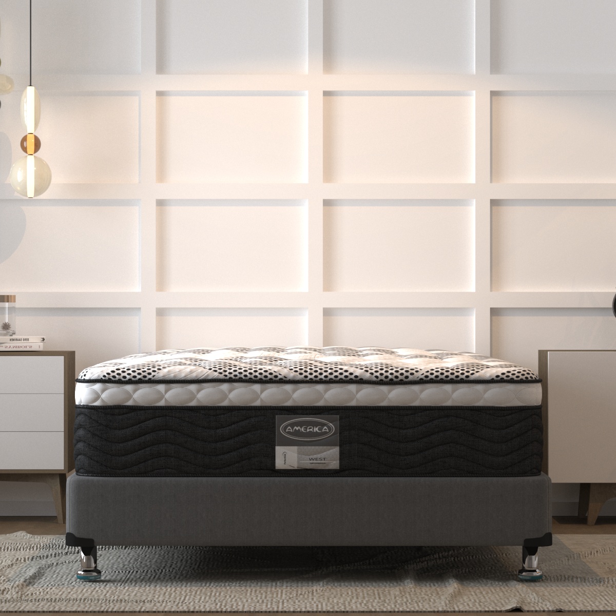Colchon Matrimonial America West Extra Confort Descanso Seguro