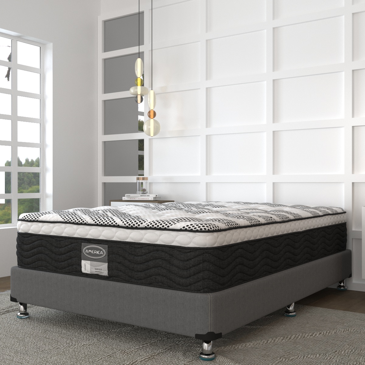 Colchon Matrimonial America West Extra Confort Descanso Seguro