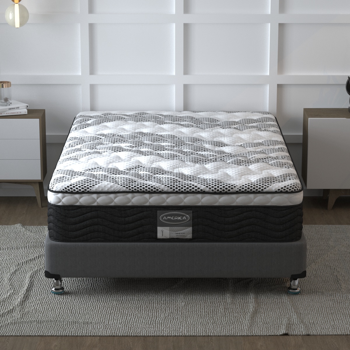 Colchon Matrimonial America West Extra Confort Descanso Seguro