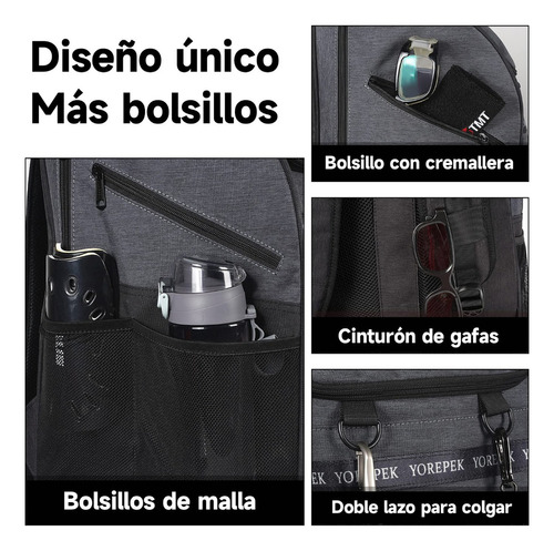 Mochila Deportiva Yorepek 1385, Mochilas Deportivas De Fútbol, Mochila Impermeable, Accesorios Futbol, Mochila Negra 40L