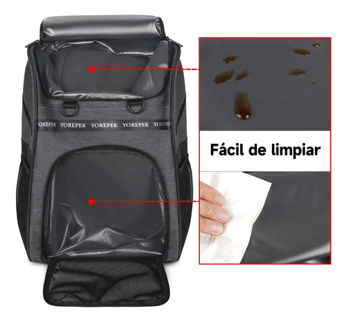 Mochila Deportiva Yorepek 1385, Mochilas Deportivas De Fútbol, Mochila Impermeable, Accesorios Futbol, Mochila Negra 40L