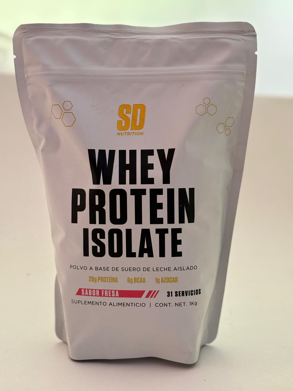 Proteina Whey SD Nutrition (1 kg) (31 serv) Sabor Fresa