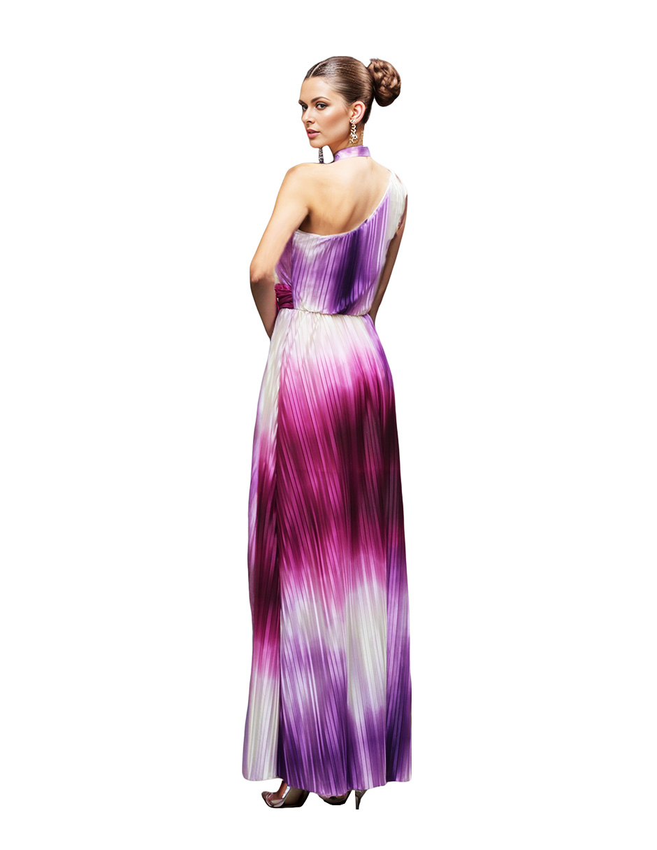 Vestido largo formal Eva Berry plisado para mujer 