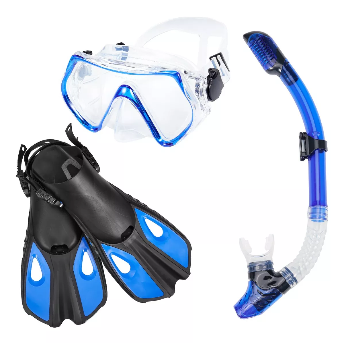 Equipo De Buceo 3 Piezas,natación Visor,snorkel,aletas