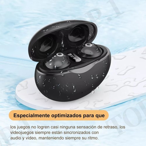 Audífonos Invisibles Verdaderamente Inalámbricos Con Bt 5.3 negra
