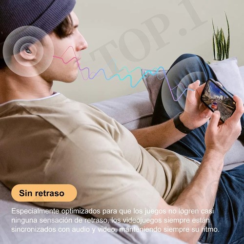 Audífonos Invisibles Verdaderamente Inalámbricos Con Bt 5.3 negra