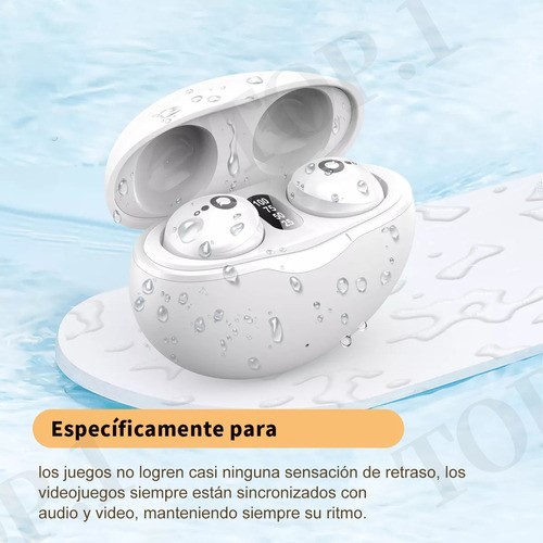 Audífonos Invisibles Verdaderamente Inalámbricos Con Bt 5.3 blanca