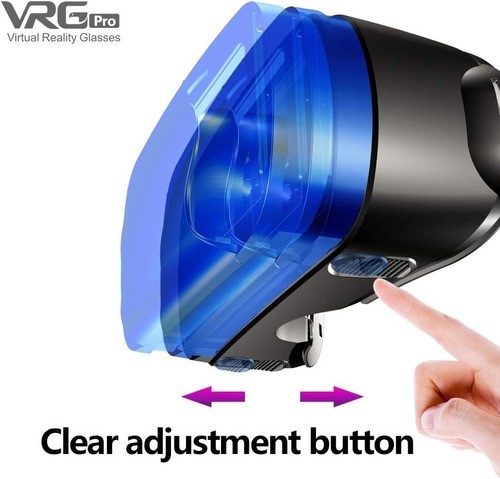 Lentes De Realidad Virtual 3d Vrg Con Controles negro