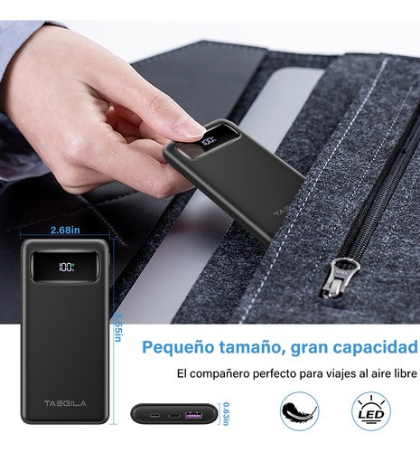 Power Bank Batería Portatil De 22.5w Carga Rápida 12000mah