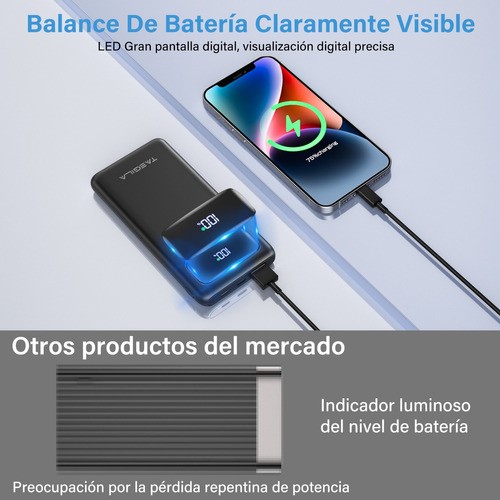 Power Bank Batería Portatil De 22.5w Carga Rápida 12000mah