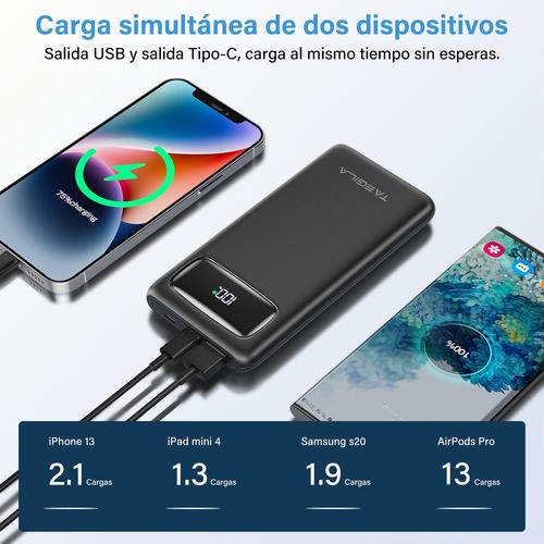 Power Bank Batería Portatil De 22.5w Carga Rápida 12000mah
