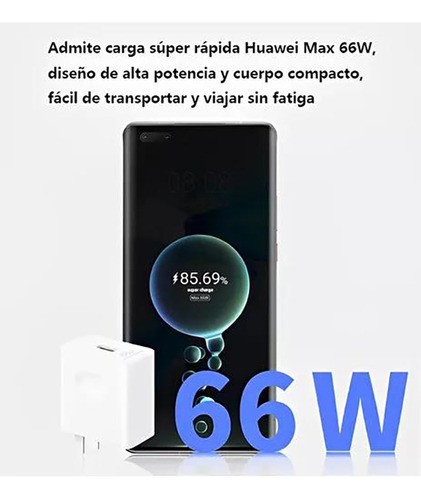 66w Cargador Con Cable Tipo C Para Huawei Honor Carga Rápid