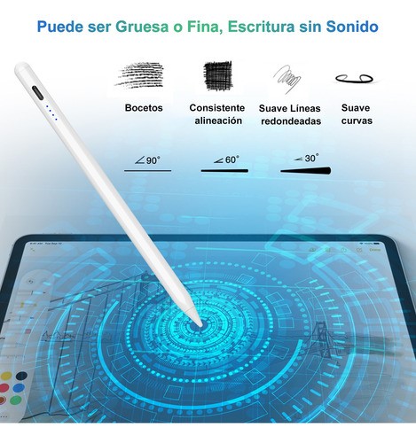 Lápiz Óptico Stylus Pluma Para iPad,carga Rápida,magnética