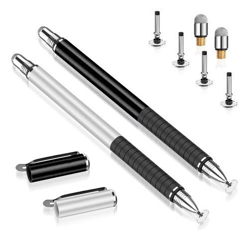 Universal Lapiz Tactil Optico Pencil Tablet Stylus Pluma 2ps blanco negro