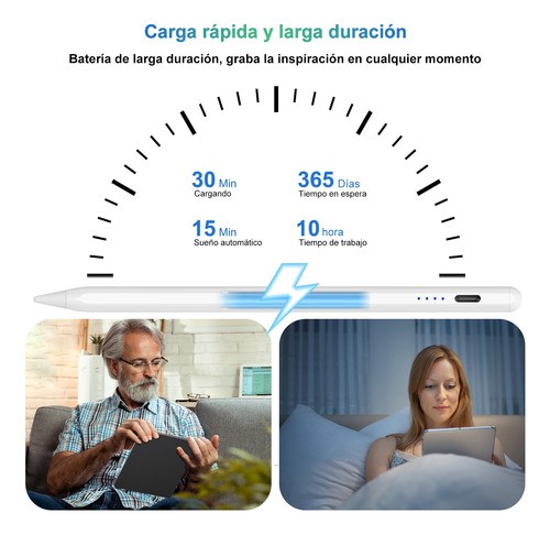 Lápiz Óptico Stylus Pluma Para iPad,carga Rápida,magnética