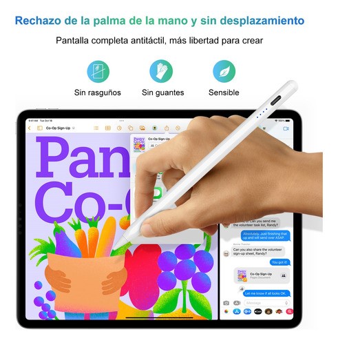 Lápiz Óptico Stylus Pluma Para iPad,carga Rápida,magnética
