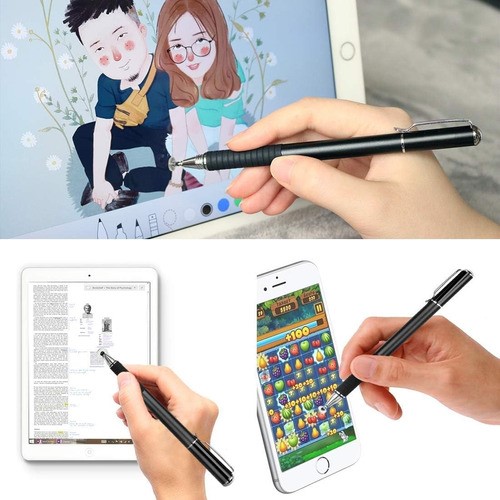 Universal Lapiz Tactil Optico Pencil Tablet Stylus Pluma 2ps blanco negro