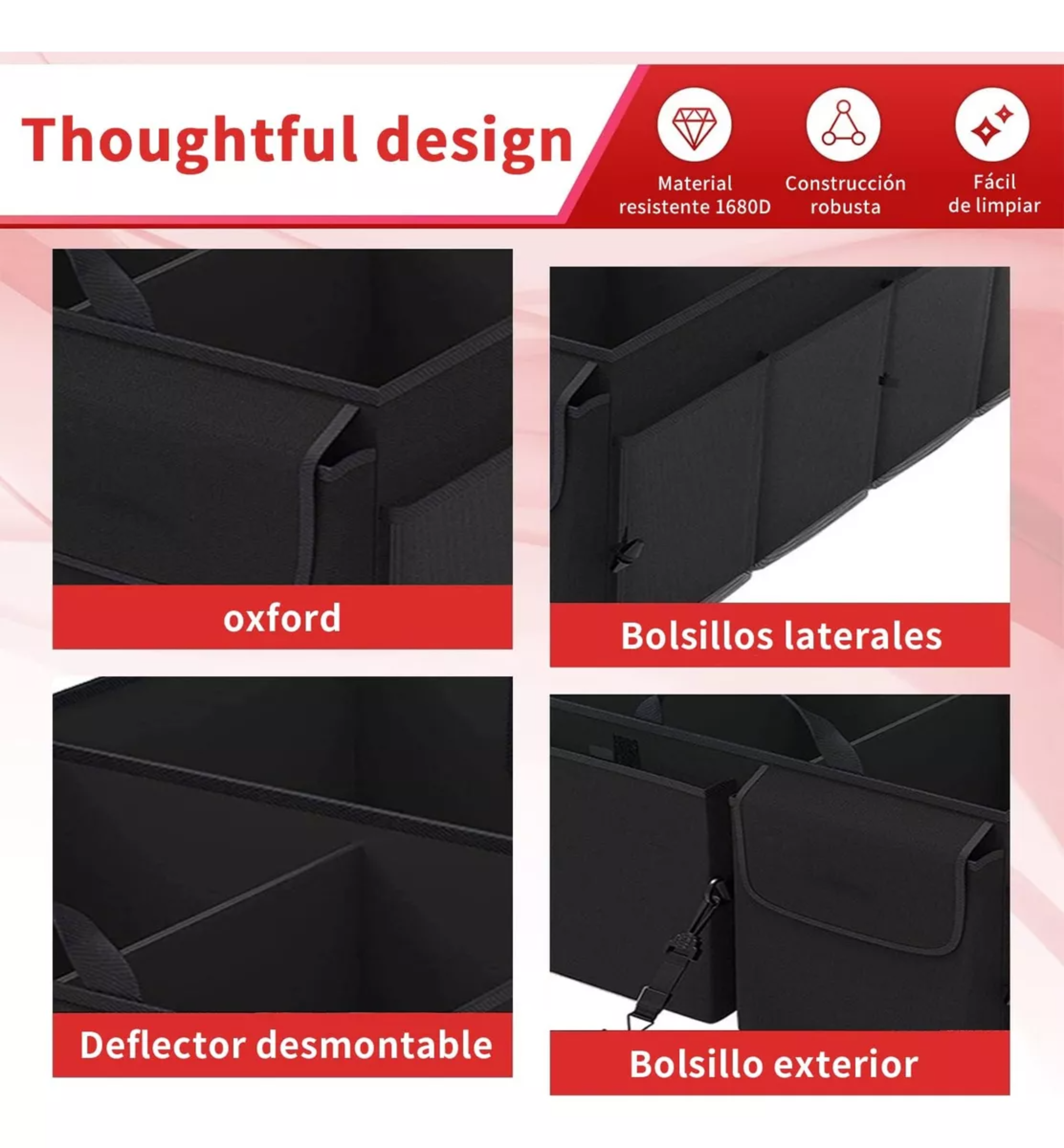 Organizador Cajuela Para Auto Camionetas Plegable Universal