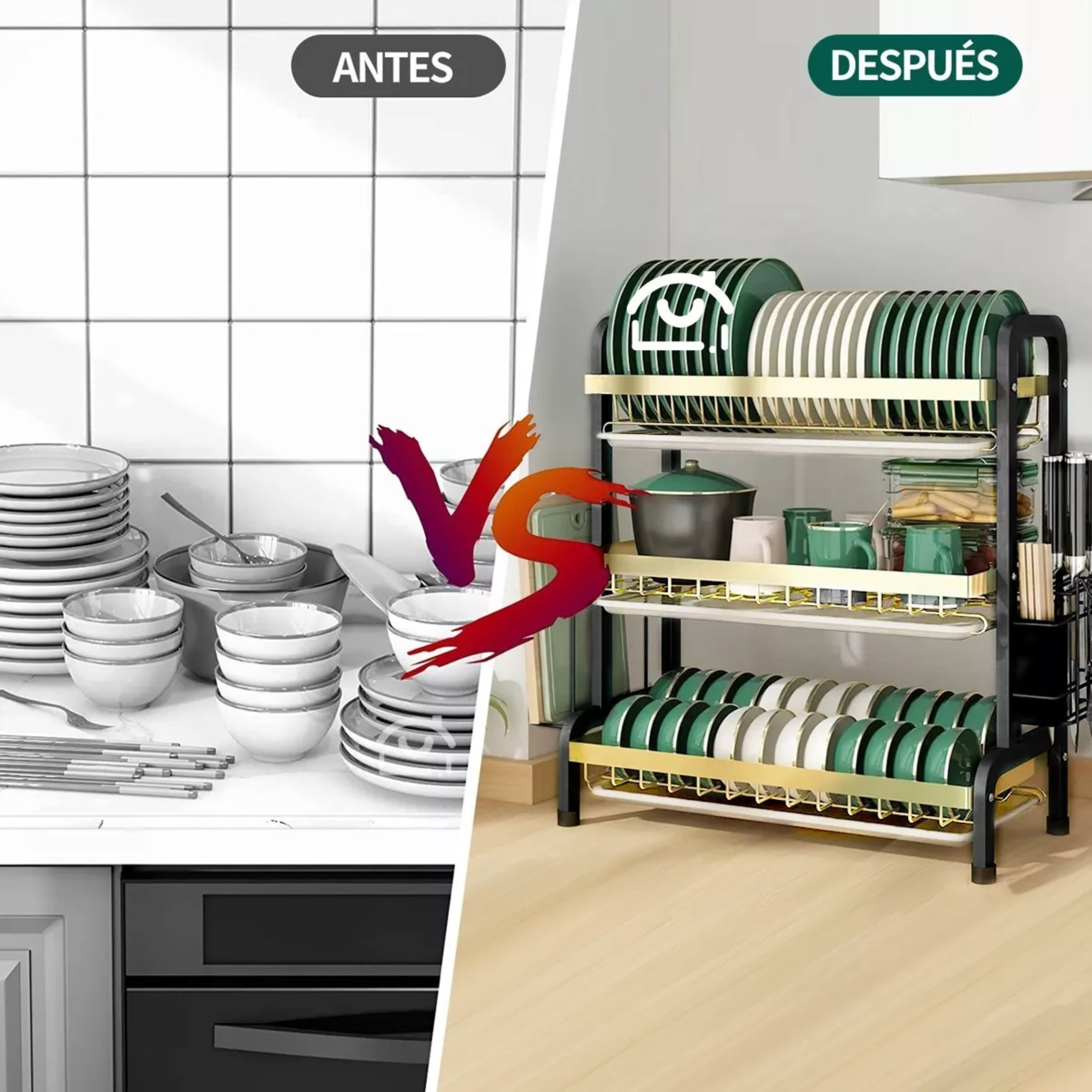 Cubiertera Escurridor Organizador 3 Niveles LG Amoblamientos