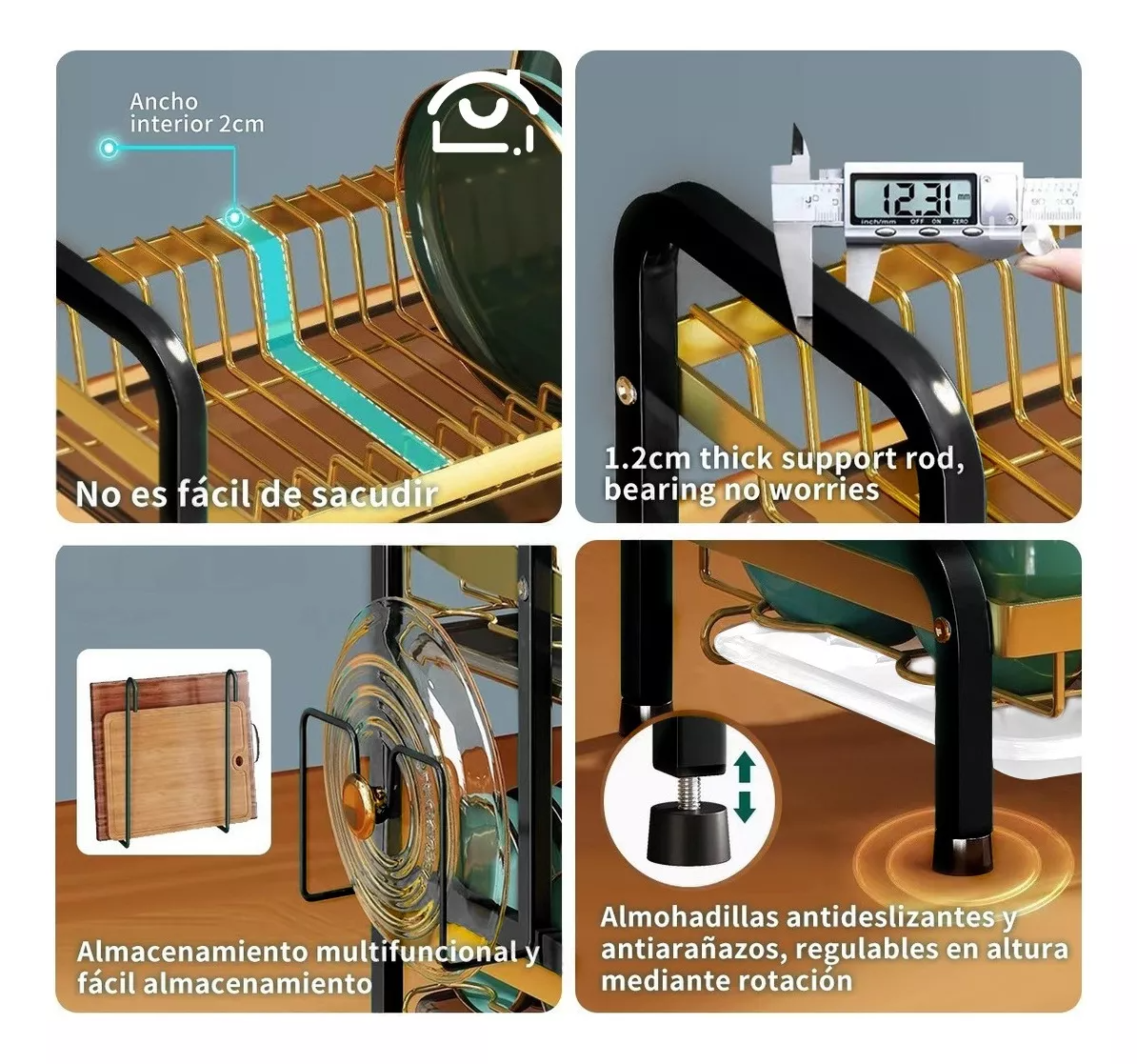 Cubiertera Escurridor Organizador 3 Niveles LG Amoblamientos