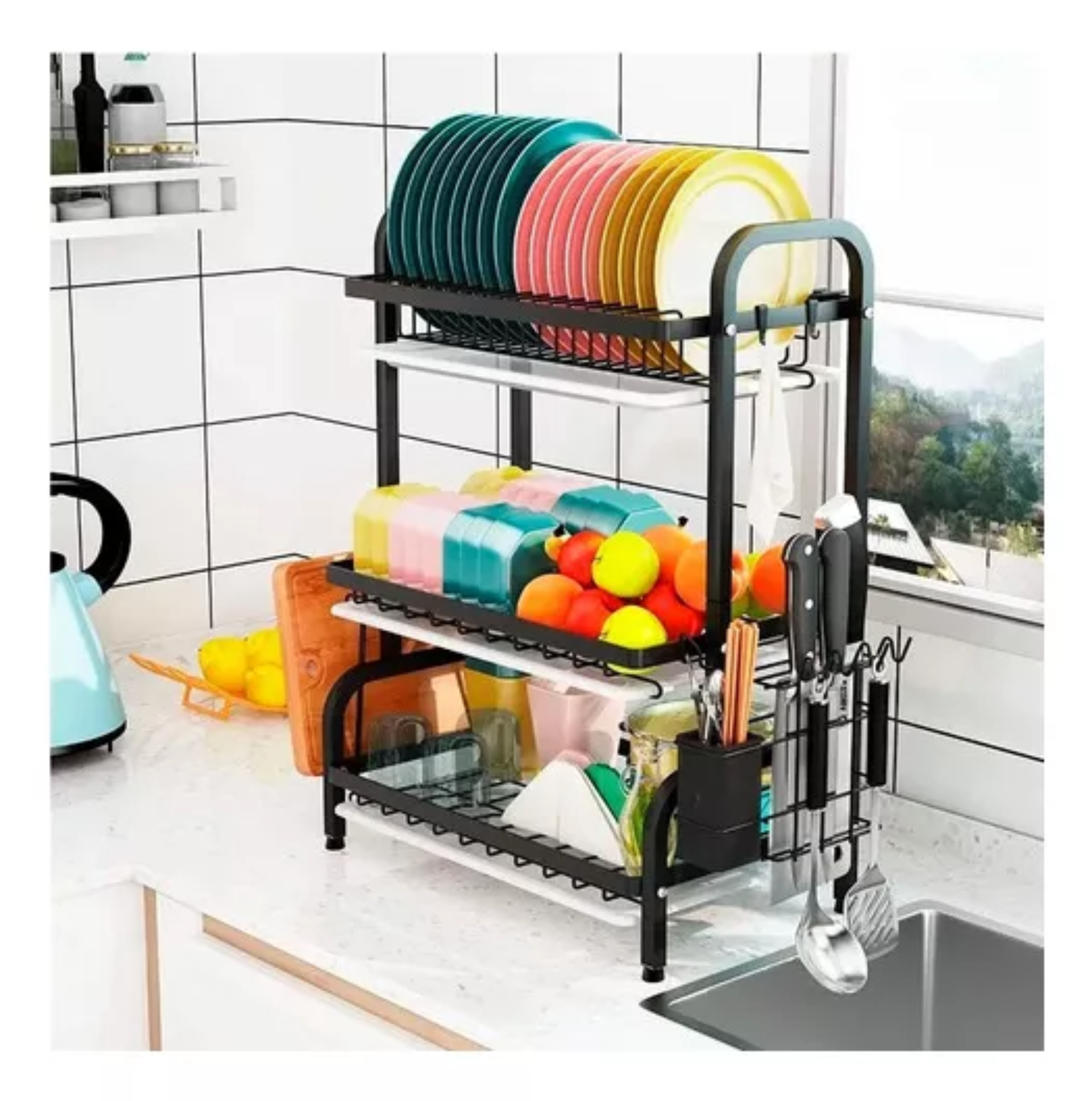 Cubiertera Escurridor Organizador 3 Niveles LG Amoblamientos