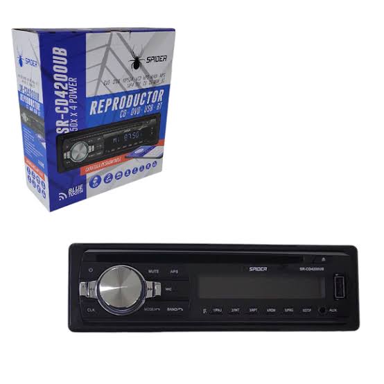 REPRODUCTOR CD, MP3, DVD, USB, AUXILIAR, CARATULA DESMONTABLE Spider SR-CD4200UB