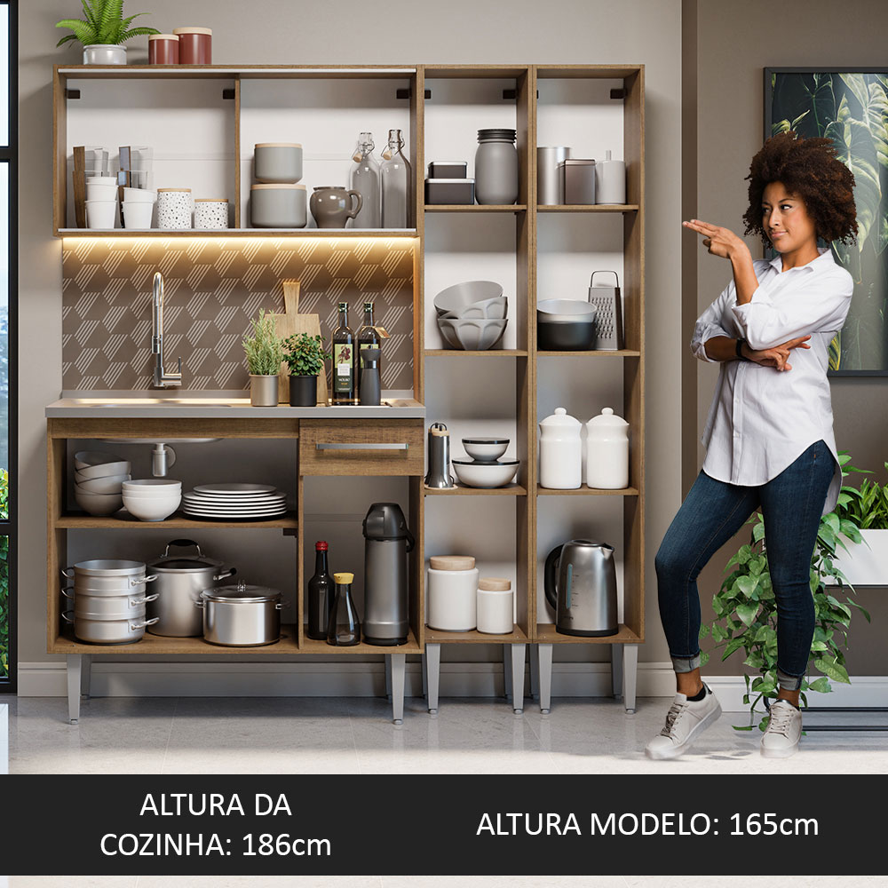Cocina Integral Completa Modular Madesa Emilly 169cm MM 12