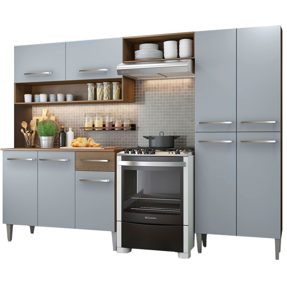 Cocina Integral Completa Modular Madesa Emilly Pop 229cm MG
