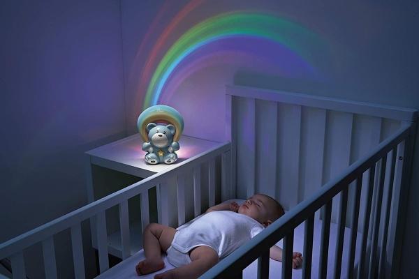 Chicco Osito Musical Proyector Luz Arcoiris Rainbow Bear Azul