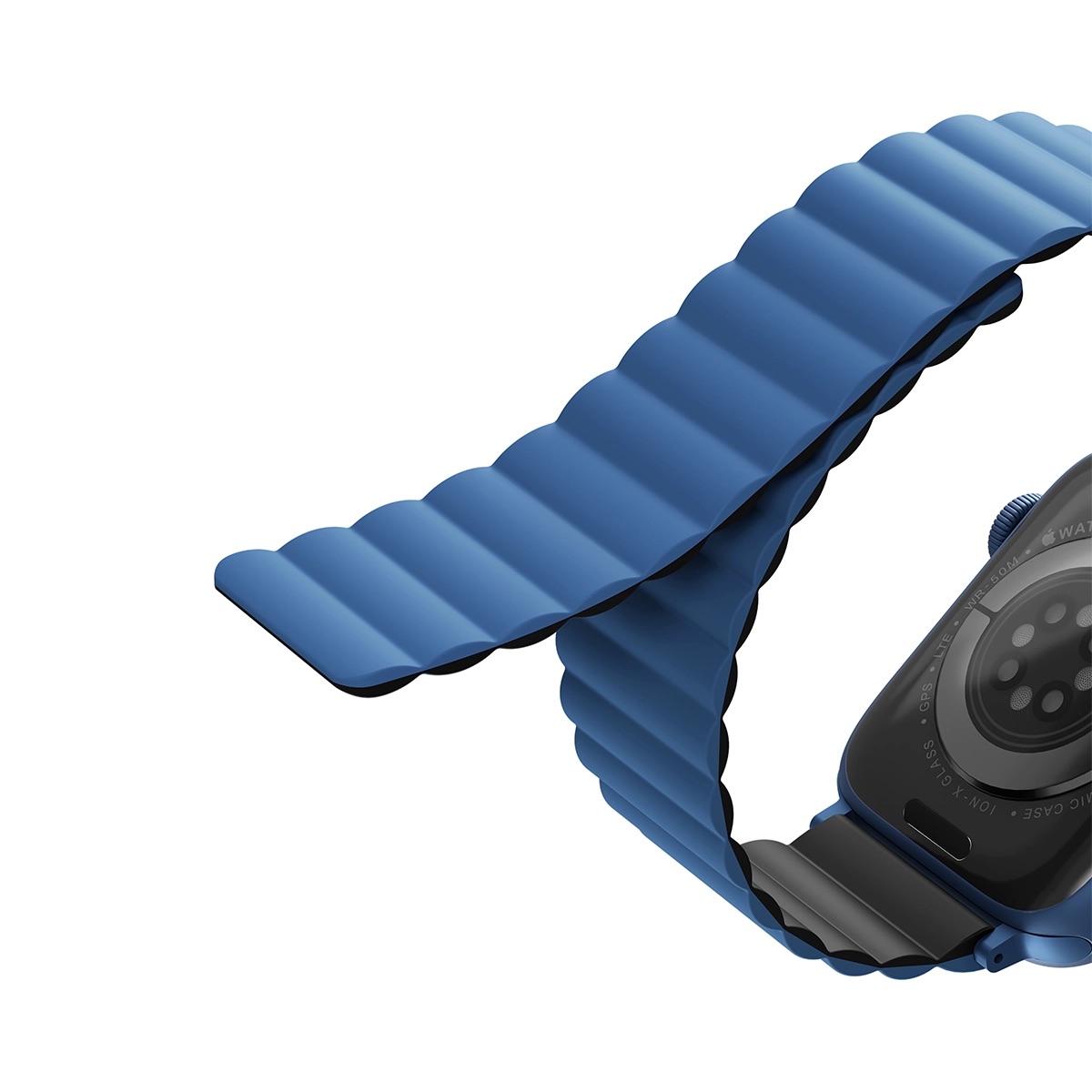 Correa Reversible Apple Watch 9 | 8 | 7 | 6 | 5 | 4 | 3 | 2 | 1 | SE Series y Apple Watch Ultra 2 | 1 Series de 49/45/44/42 mm Revix Azul/Negro Uniq