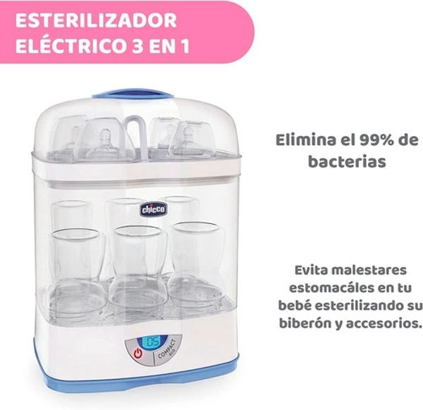 Esterilizador De Biberones Electrico Marca Chicco 3 En 1