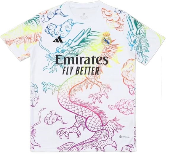 Nuevo! Jersey Real Madrid 2024/2025 Edicion Especial Dragon Arcoiris White Talla L