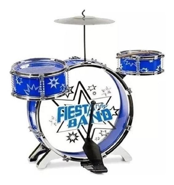 Bateria Musical Infantil Mytoy Fiesta Band Azul
