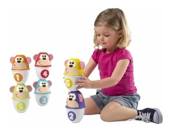 Juego De Boliche Marca Chicco 2 En 1 Monkeys