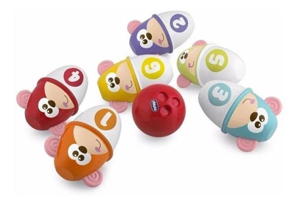 Juego De Boliche Marca Chicco 2 En 1 Monkeys