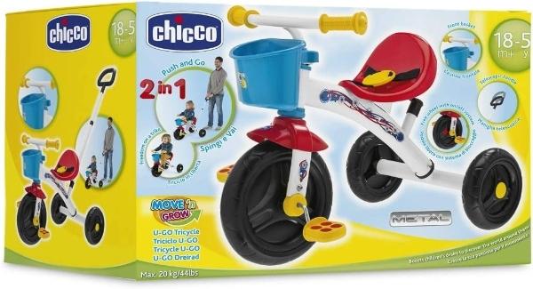Triciclo Chicco U-go Ducati Bastón Bloqueo Pedales Unisex