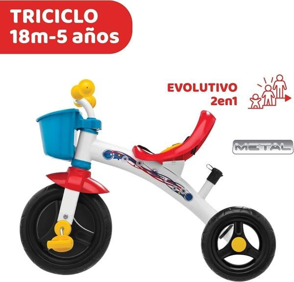 Triciclo Chicco U-go Ducati Bastón Bloqueo Pedales Unisex