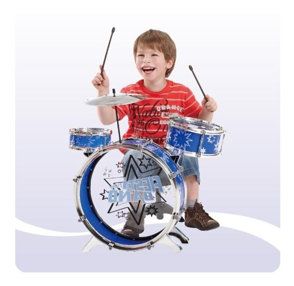 Bateria Musical Infantil Mytoy Fiesta Band Azul