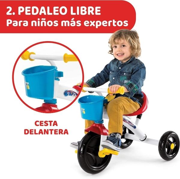 Triciclo Chicco U-go Ducati Bastón Bloqueo Pedales Unisex