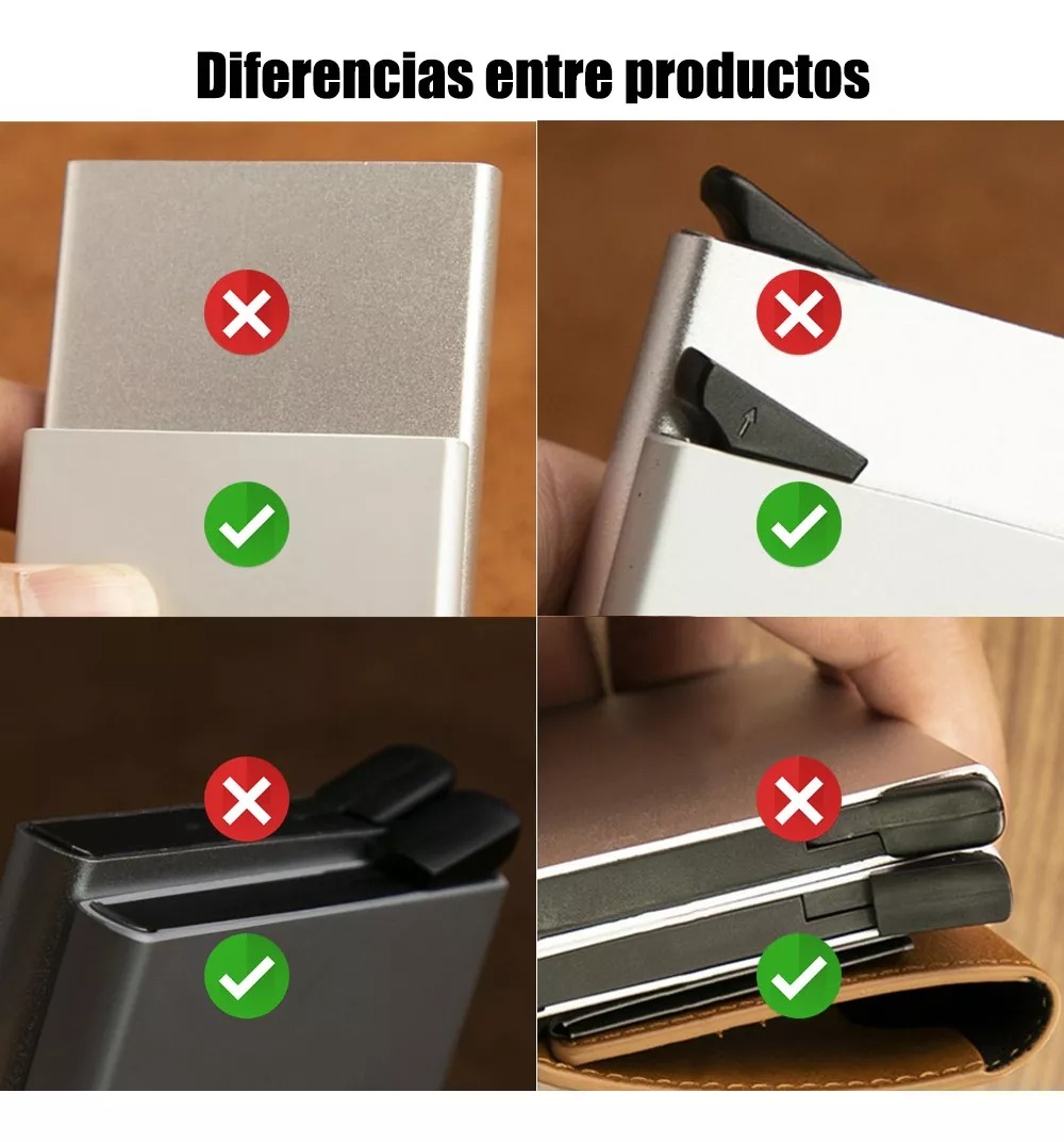 Cartera De Hombre Con Tarjetero De Aluminio Protección Rfid